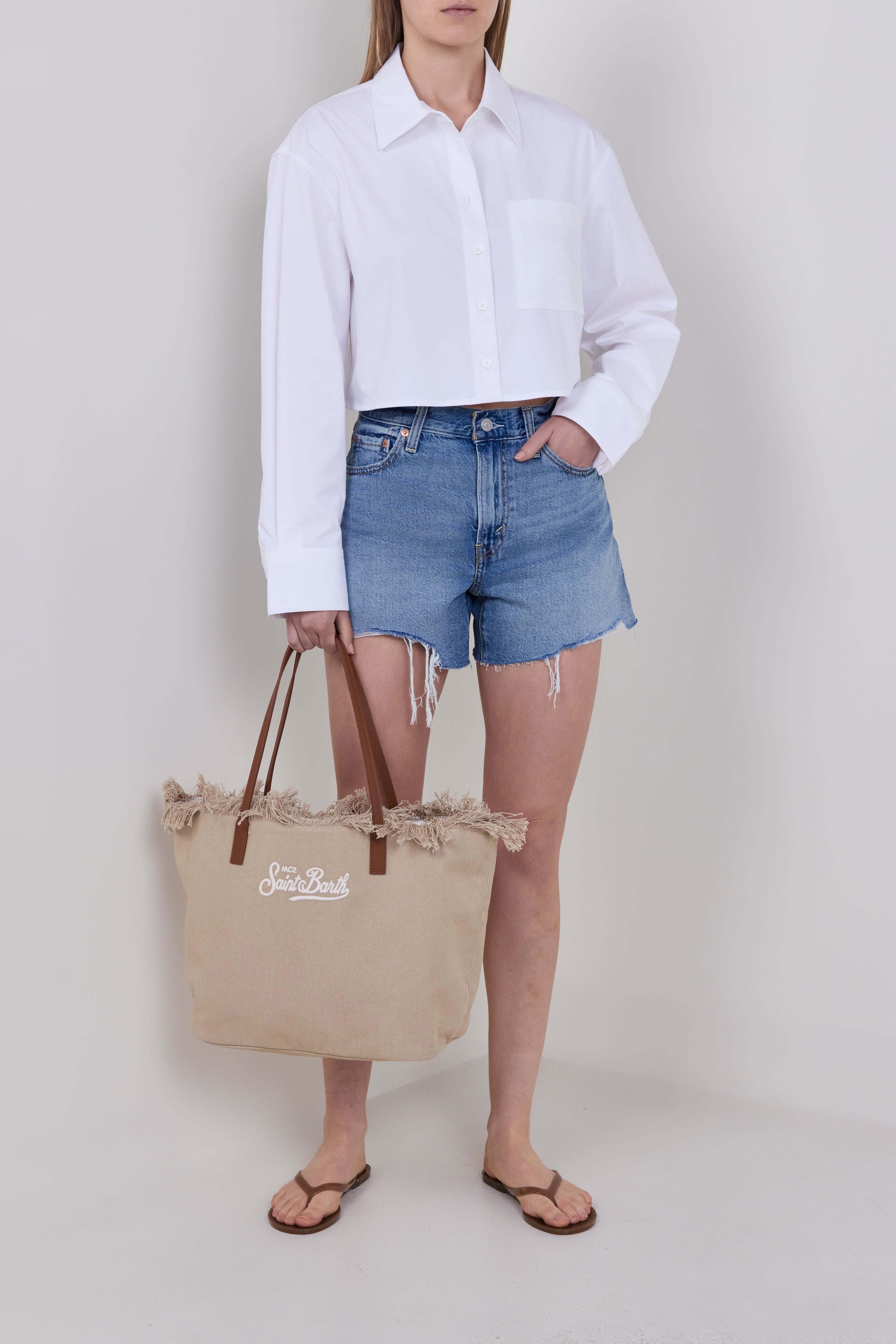 מכנסי ג&rsquo;ינס קצרים ריבקייג